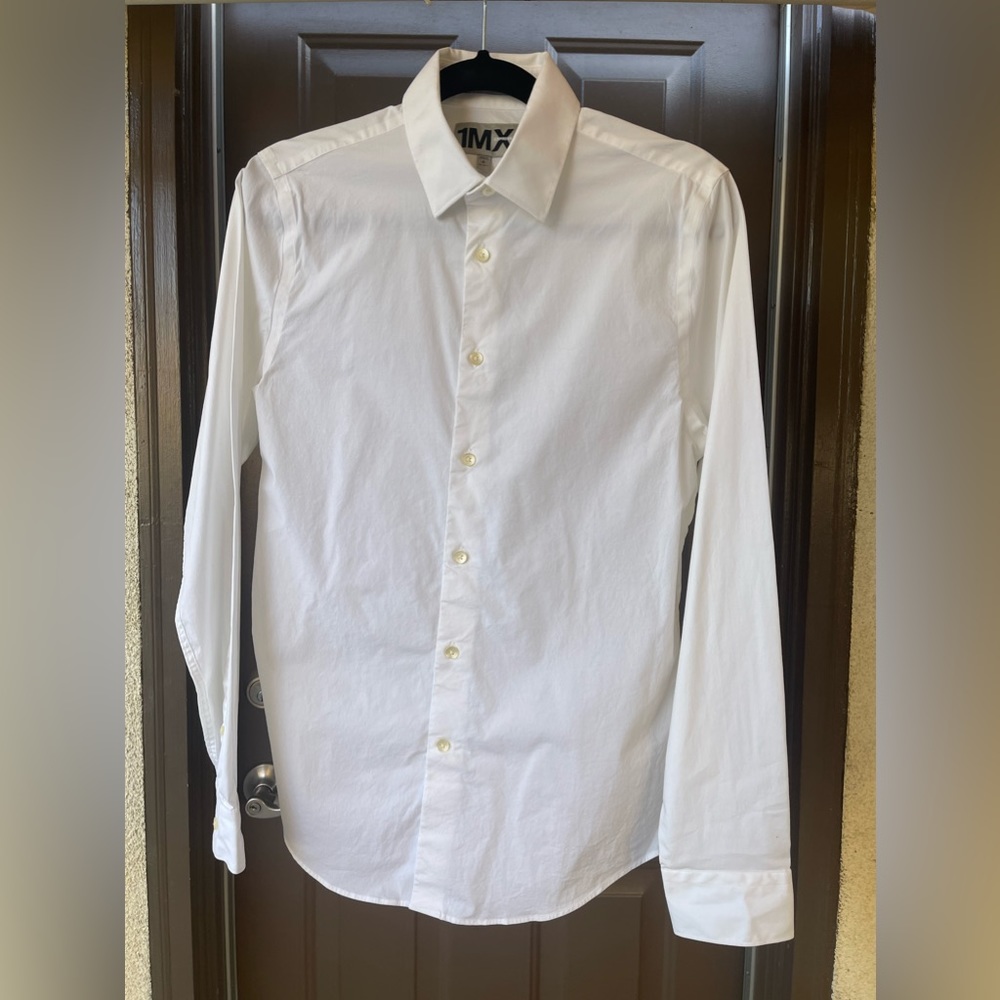Express Men's Fitted White Button Up